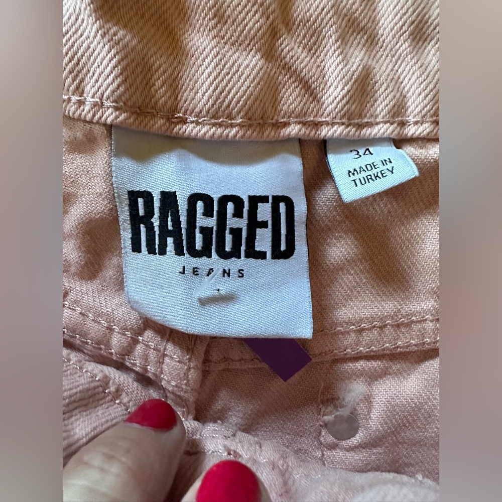 NWT Ragged muted pink jeans size 34 Made in Turkey 💯 cotton - Picture 6 of 8